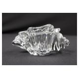 NOA Crystal Glass Petal Edge Compote Dish - Clear Centerpiece