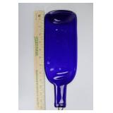 Decorative Glass Bottles - Blue cobalt & Olive Green, Hanging Loop, Made in China