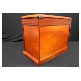 Wood Jewelry Armoire with Mirror - 2 Doors, Velvet Interior, Multiple Drawers