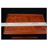 Wood Jewelry Armoire with Mirror - 2 Doors, Velvet Interior, Multiple Drawers