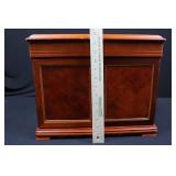 Wood Jewelry Armoire with Mirror - 2 Doors, Velvet Interior, Multiple Drawers