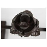 Wrought Iron Rose Candelabra with Ring Top - 6 Rose Candle Holders