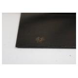 Three-Arm Wrought Iron Candelabra with Amber Glass Shades