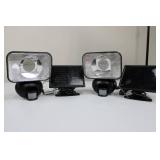 LED Flood Lights - Solar Powered 4-Pack (Two Sets of Two) (Lot of 4)