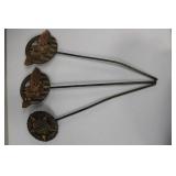 World War Memorial Flag Holders - WWI & WWII (Lot of 3)