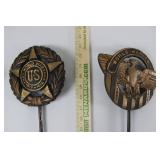 World War Memorial Flag Holders - WWI & WWII (Lot of 3)