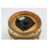 First State Bank of McLaughlin Barrel Coin Bank - Wooden Barrel with Slot