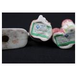 Giftcraft 3-Piece Porcelain Figurine Set - Train Engine & Couple, Made in Taiwan