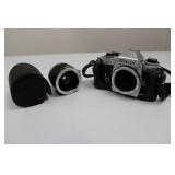 Nikon FG 35mm Camera Body with Pentax-K Lens (Made in Japan)