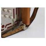 Button Accordion - Vintage Italian-Made, Wood Bellows