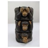 Monkey Stackable Bowls - 3-Piece Set - Made in China