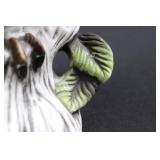 Owl Figurine Ceramic Sculpture - Brown & White, Made in Taiwan