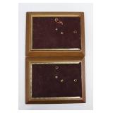 Vintage Foil Art Miniature Framed Pictures - Set of 4