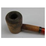 Vintage 1950s Floral Tapestry Purse - Derringer Lighter, Wooden Pipe, Indian Head Match Safe