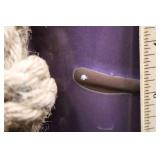 Wind Chime - Purple Ceramic with Bird Motif and Jute Rope Hanger