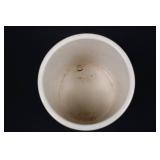 White Ceramic Canister/Cookie Jar with Heart Vine Motif - Crown USA Mark