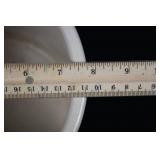 White Ceramic Canister/Cookie Jar with Heart Vine Motif - Crown USA Mark