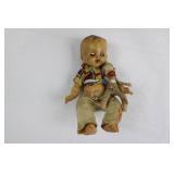 Vintage Composition Baby Doll - Plaid Shirt & Rag Monkey