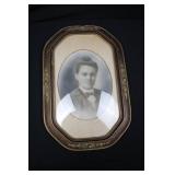 Antique Oval Portrait in Ornate Gilt Frame - Victorian Studio Photo
