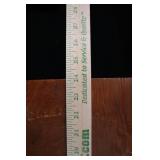 Vintage Wooden Storage Box with Scalloped Base - 24 x 12.5 x 12.25 in