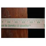 Vintage Wooden Storage Box with Scalloped Base - 24 x 12.5 x 12.25 in