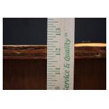 Vintage Wooden Storage Box with Scalloped Base - 24 x 12.5 x 12.25 in