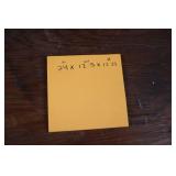 Vintage Wooden Storage Box with Scalloped Base - 24 x 12.5 x 12.25 in