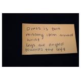 Vintage Fashion Doll - Pink Lace Gown With Sequin Overlay & Pearl Necklace