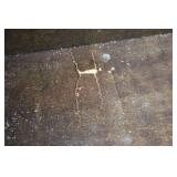 Antique Wooden Travel Case - Leather Trim, Brass Rivets, Embossed Center Panel