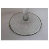 Amber Iridescent Carnival Glass Compote & Pedestal Goblet (2-Piece Set)