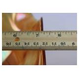 Amber Iridescent Carnival Glass Compote & Pedestal Goblet (2-Piece Set)