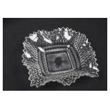 Crystal Cut Glassware Set - Diamond Pattern Sugar Bowl with Lid, Bowls & Glasses