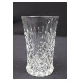 Crystal Cut Glassware Set - Diamond Pattern Sugar Bowl with Lid, Bowls & Glasses