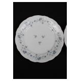 Johann Haviland Bavaria Germany Blue Floral Border Dinner Plates (Lot of 2)