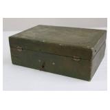 Green Metal Jewelry Box with Compartments - Assorted Costume Jewelry