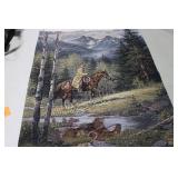 Hunting Scene Tapestry - 34 x 43 inches