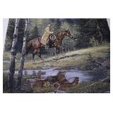 Hunting Scene Tapestry - 34 x 43 inches