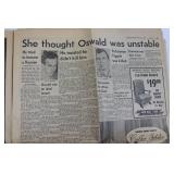 Mason City Globe-Gazette Front Page - Homage to Kennedy, Nov 25, 1963 Edition