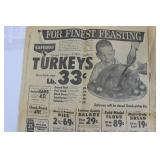 Mason City Globe-Gazette Front Page - Homage to Kennedy, Nov 25, 1963 Edition