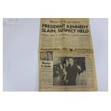 Mason City Globe-Gazette Front Page - President Kennedy Slain