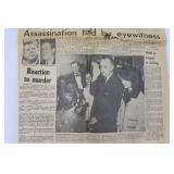 Mason City Globe-Gazette Front Page - President Kennedy Slain