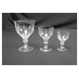 Crystal Goblets Set - 34-Piece Assortment (11 Small, 12 Medium, 11 Large)