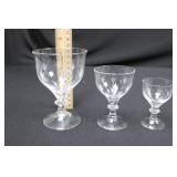 Crystal Goblets Set - 34-Piece Assortment (11 Small, 12 Medium, 11 Large)