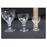 Crystal Goblets Set - 34-Piece Assortment (11 Small, 12 Medium, 11 Large)
