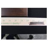 Framed Daisy Floral Wall Art - White Mat, Dark Wood Frame