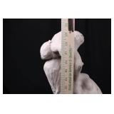 Abstract White Female Figure Sculpture - Standing Draped Form, About 30 in Tall