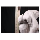 Abstract White Female Figure Sculpture - Standing Draped Form, About 30 in Tall
