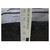 Antique Iron-Banded Steamer Trunk - Ornate Hardware, Dark Patina, Vintage Metal Chest