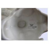 Cream Italian Ceramic Compote Bowl on Pedestal - Rococo Style, 13in Diameter