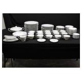 China Dinnerware Set - Pink Rose Floral Pattern, Made in Japan (112 piece set)